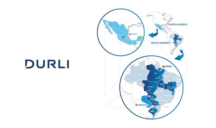 Mapa Unidades Durli - Um dos Principais Fornecedores de Couro do Mercado Global